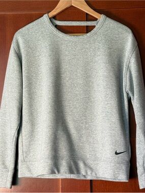 Nike Phoenix Fleece Gray Crewneck Sweatshirt With Cut Out Back Size Small